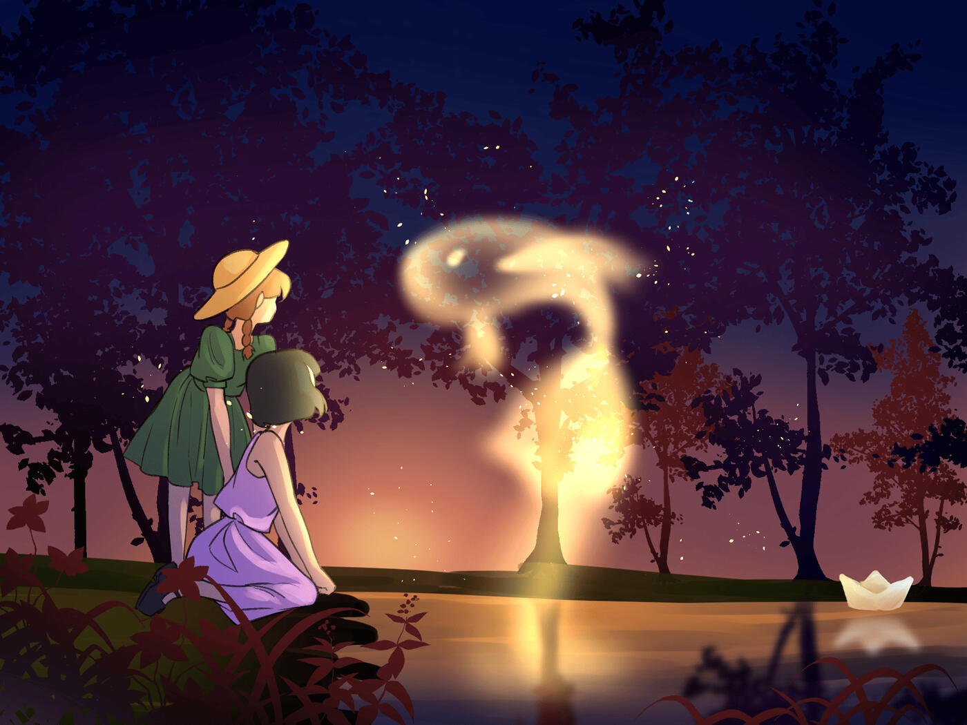 The Promise of 1939 (river scene illustration)