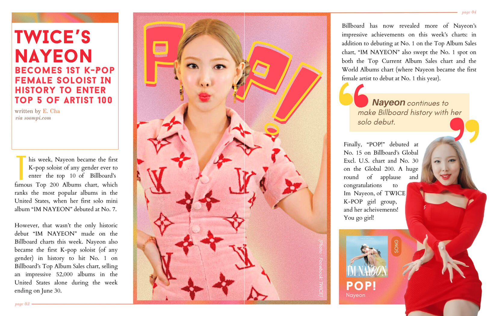 TWICE NAYEON magazine spread