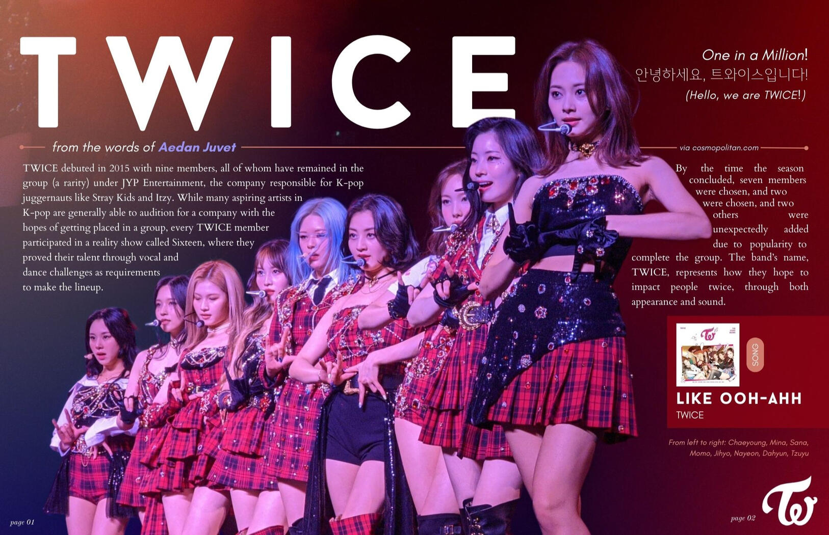 TWICE magazine spread